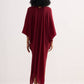 Front Twist Kaftan Dress in Burgundy