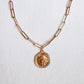 Glam Edge Coin Link Chain Necklace