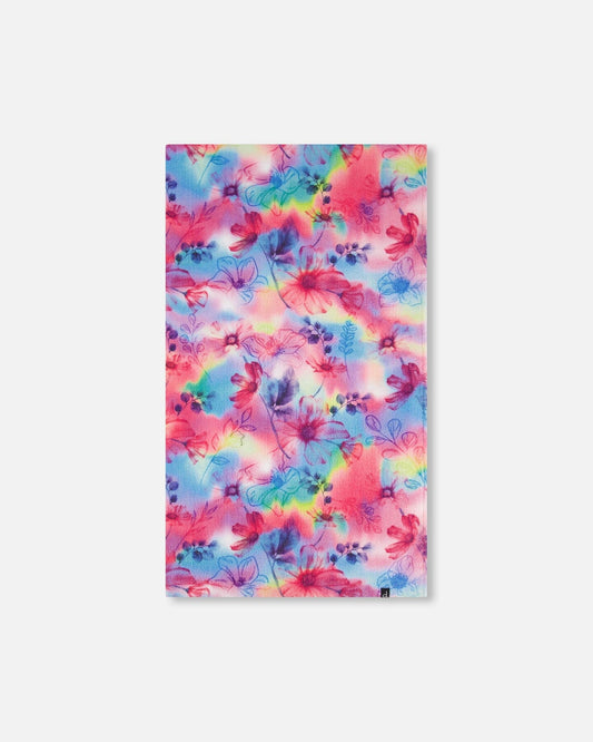 Printed Beach Towel Butterflies On Multicolored Background