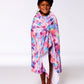Printed Beach Towel Butterflies On Multicolored Background