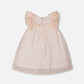 Printed Dress With Frills Pale Pink And Flowers