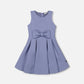 Neoprene Bow Dress Old Blue