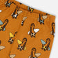 Organic Cotton Two-Piece Short Pajama Set Sloths On Tan And Mottled Background
