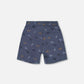 Printed Chambray Short Gray, White And Tan