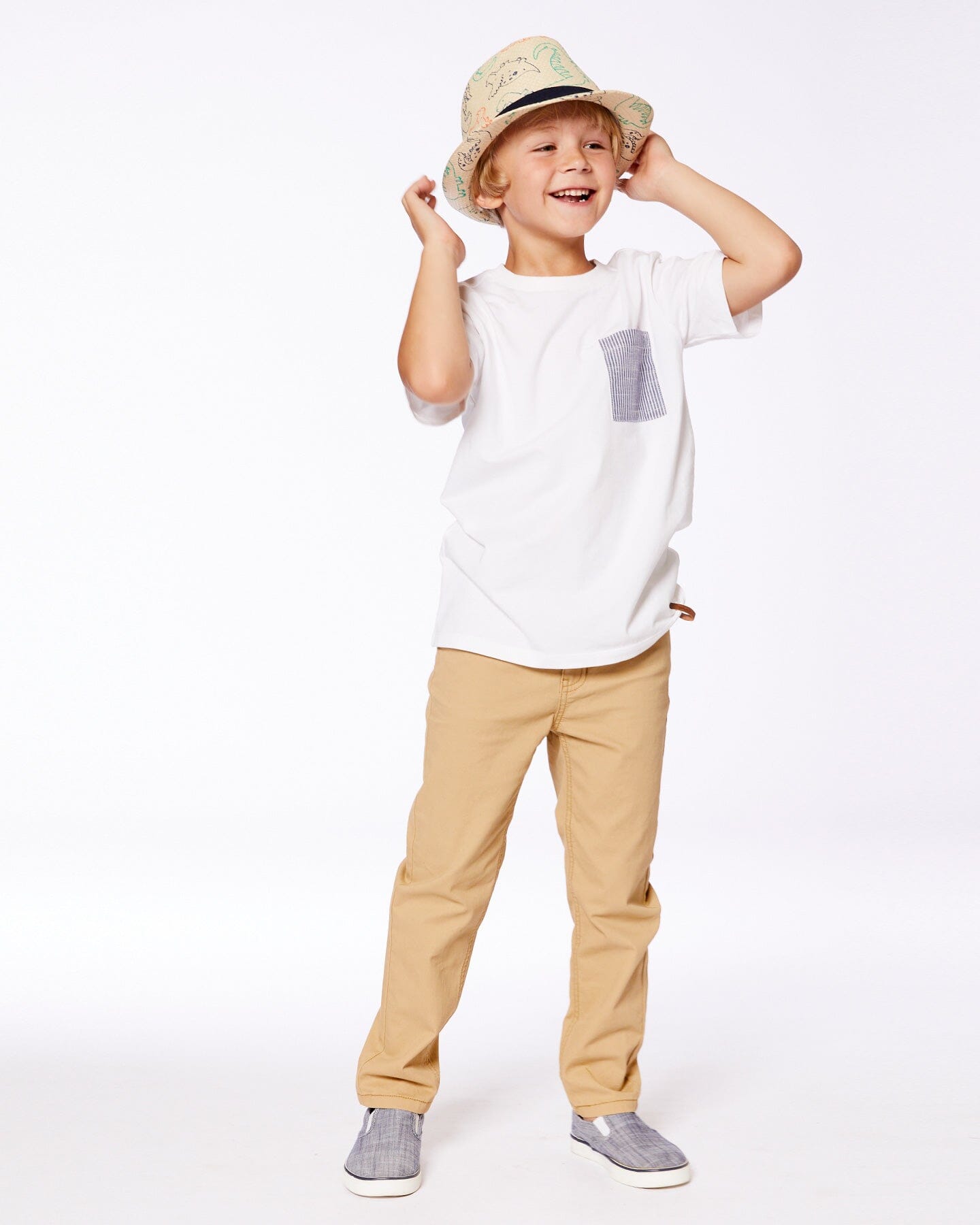 Short Sleeve Tee With Pocket White