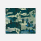 Printed Neck Tube Forest Green With Black Pines