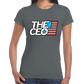 American Flag The CEO Women's Slim Fit Short Sleeve T-Shirt
