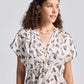 Gathered Maxi Dress with Side Slits in Mosaic