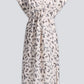 Gathered Maxi Dress with Side Slits in Mosaic