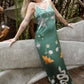 Andromeda Silk Dress in Jungle Altar
