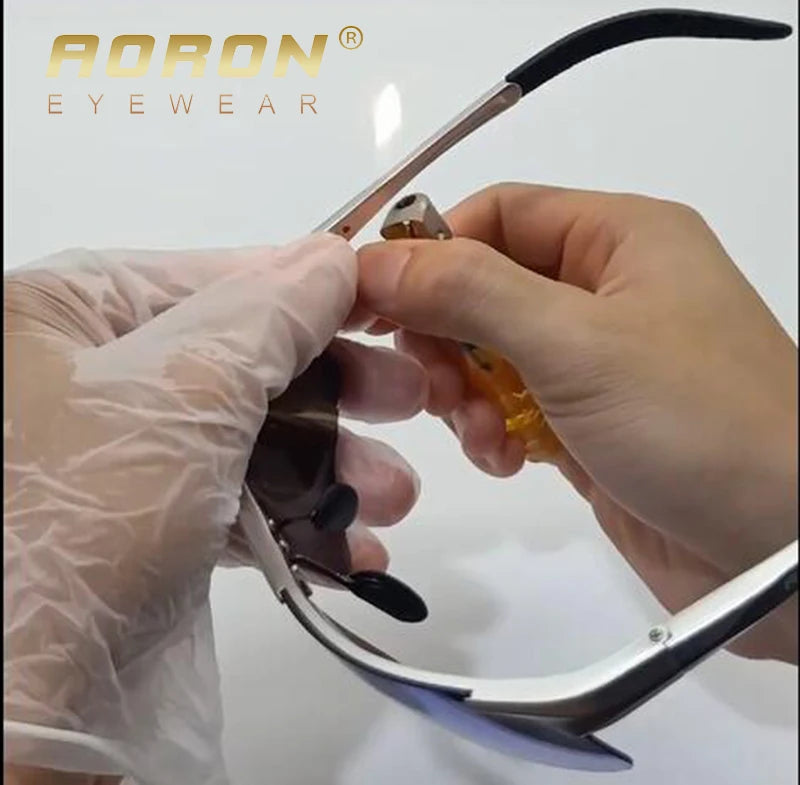 AORON Polarisierte Herren-Sonnenbrille für Autofahrer, Aluminium-Magnesium-Rahmen, Sport-Sonnenbrille, Fahrer-Retro-Brille, UV400, Blendschutz