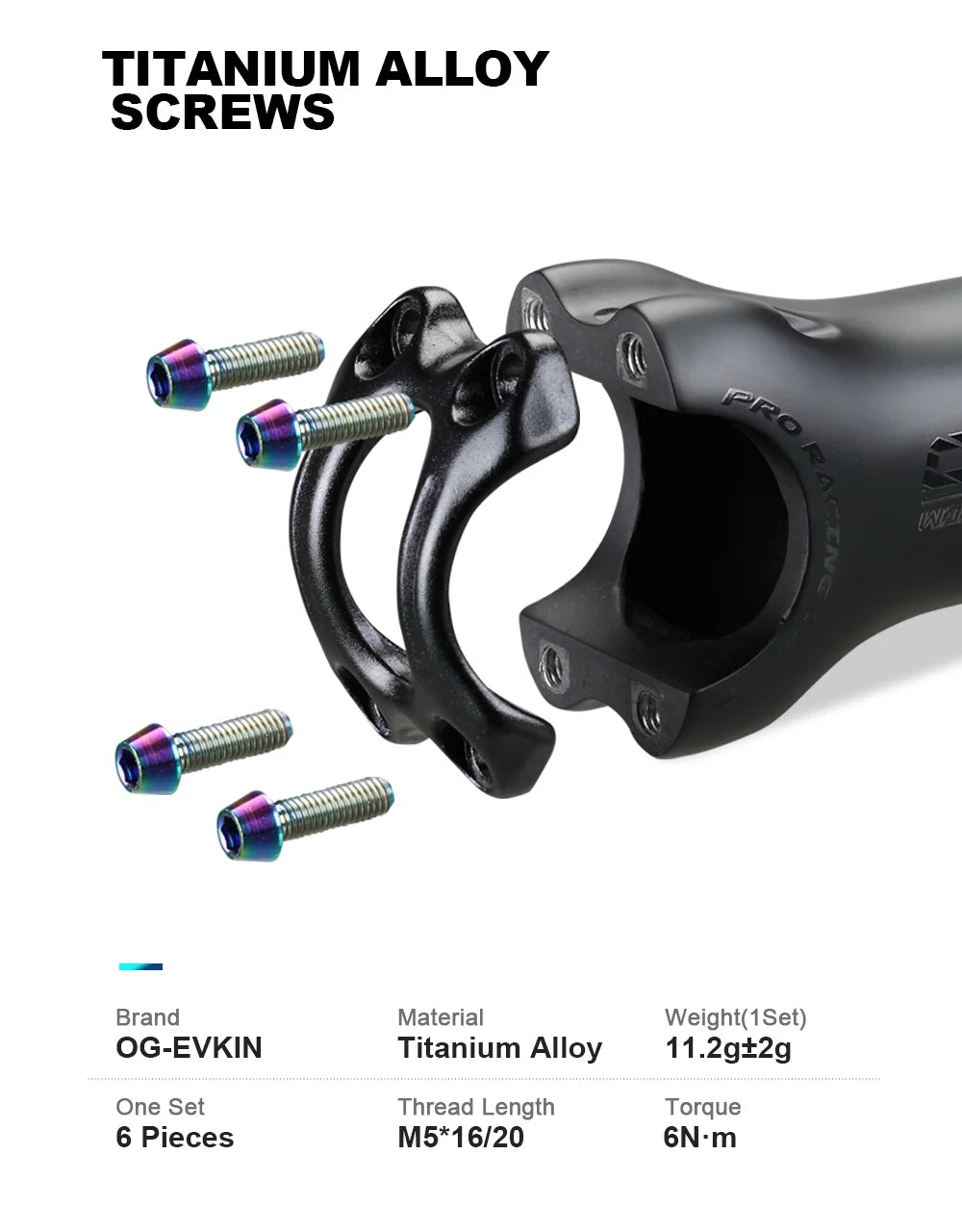 OG-EVKIN BS-004 T1000 Carbon MTB Bicycle Stem 6/17 Degree 31.8MM Carbon Road Bike Stem Positive and Negative Cycling Power Parts