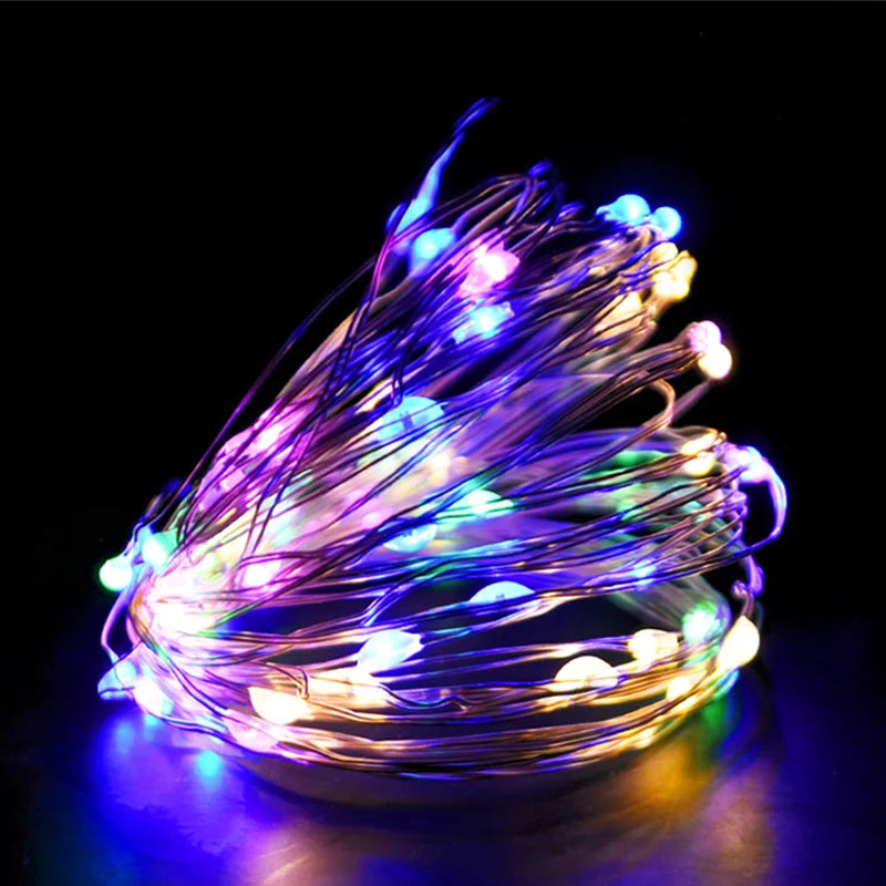 1-5M LED Lichterkette Girlande Ornament Weihnachtsdekoration für Zuhause Weihnachten Neujahr Feiertag Lichterkette Streifen Batteriebetrieben