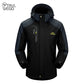 TRVLWEGO Camping Wanderjacke Herren Herbst Outdoor Sportmäntel Klettern Trekking Windbreaker Reise Wasserdichte Jacken Schwarz