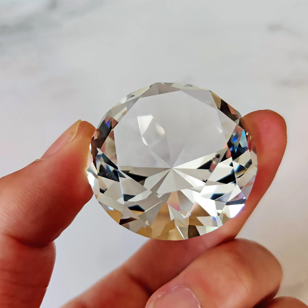 30mm Klarer Kristall Diamantform Briefbeschwerer Edelstein Display Hochzeit Weihnachtsgeschenk Ornament