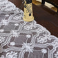 Luxury European Lace Embroidery White Table Runner TV Wall Cabinet Refrigerator Piano Cover Home Christmas Party Camino De Mesa