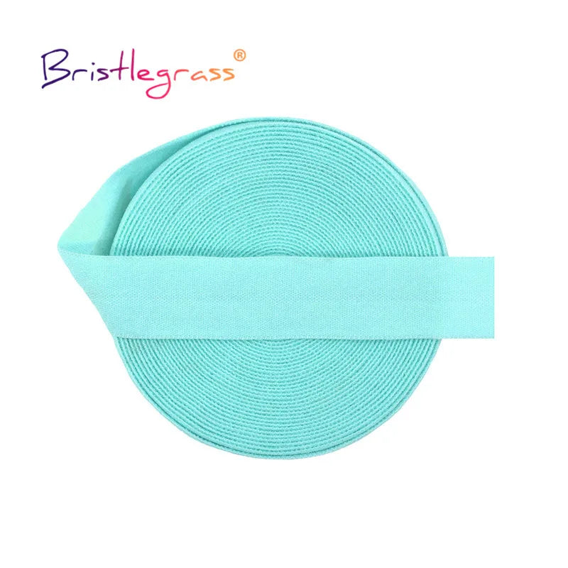 BRISTLEGRASS 2 5 10 Yard 5/8" 15mm Einfarbig Matt Nicht Glänzend Falzgummi FOE Spandex Band Stirnband Unterwäsche Kleid Nähen Borte
