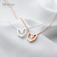 Modian Roségold Farbe Geometrische Herz Halskette Anhänger Sexy 100% 925 Sterling Silber Anhänger für Frauen Party Schmuck Geschenk