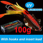 SUNMILE Angel-Gummiköder Tintenfisch 20g/60g/80g/100g/120g/150g Leuchtend/UV-Tintenfisch-Jig Angelköder für Meeresangeln Wobbler Köder