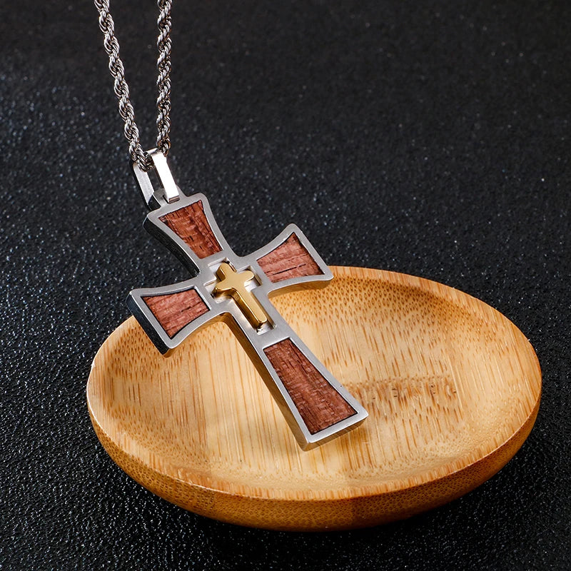 Kalen Mode Kreuz Halsketten Für Männer Hochglanzpoliert 50cm Edelstahl Kreuz Schmuck Halskette Männlich Günstiger Schmuck