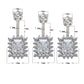 Bauchpiercing aus 925er Sterlingsilber, quadratischer Zirkonia, modischer Bauchnabel-Piercingschmuck