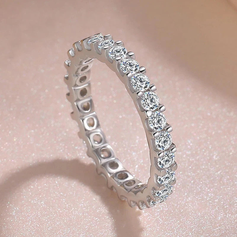 So-Bling S925 Sterling Silber Ringe für Damen Eleganter feiner Zirkonia-Ring Brauthochzeit Verlobungsring Damen Trendiger Schmuck