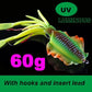 SUNMILE Angel-Gummiköder Tintenfisch 20g/60g/80g/100g/120g/150g Leuchtend/UV-Tintenfisch-Jig Angelköder für Meeresangeln Wobbler Köder