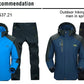 TRVLWEGO Camping Wanderjacke Herren Herbst Outdoor Sportmäntel Klettern Trekking Windbreaker Reise Wasserdichte Jacken Schwarz