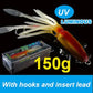 SUNMILE Angel-Gummiköder Tintenfisch 20g/60g/80g/100g/120g/150g Leuchtend/UV-Tintenfisch-Jig Angelköder für Meeresangeln Wobbler Köder