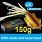 SUNMILE Angel-Gummiköder Tintenfisch 20g/60g/80g/100g/120g/150g Leuchtend/UV-Tintenfisch-Jig Angelköder für Meeresangeln Wobbler Köder