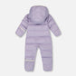 One-Piece Baby Cloud Compressible Snowsuit Designed For Car Seat Purple Gray