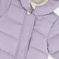 One-Piece Baby Cloud Compressible Snowsuit Designed For Car Seat Purple Gray