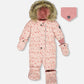 One-Piece Baby Original Puffy Snowsuit Pink Mini Flowers