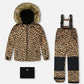 Two-Piece Play Snowsuit Beige Leopard