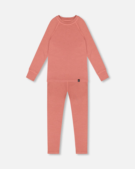 Merinowolle Baselayer-Set Dusty Pink