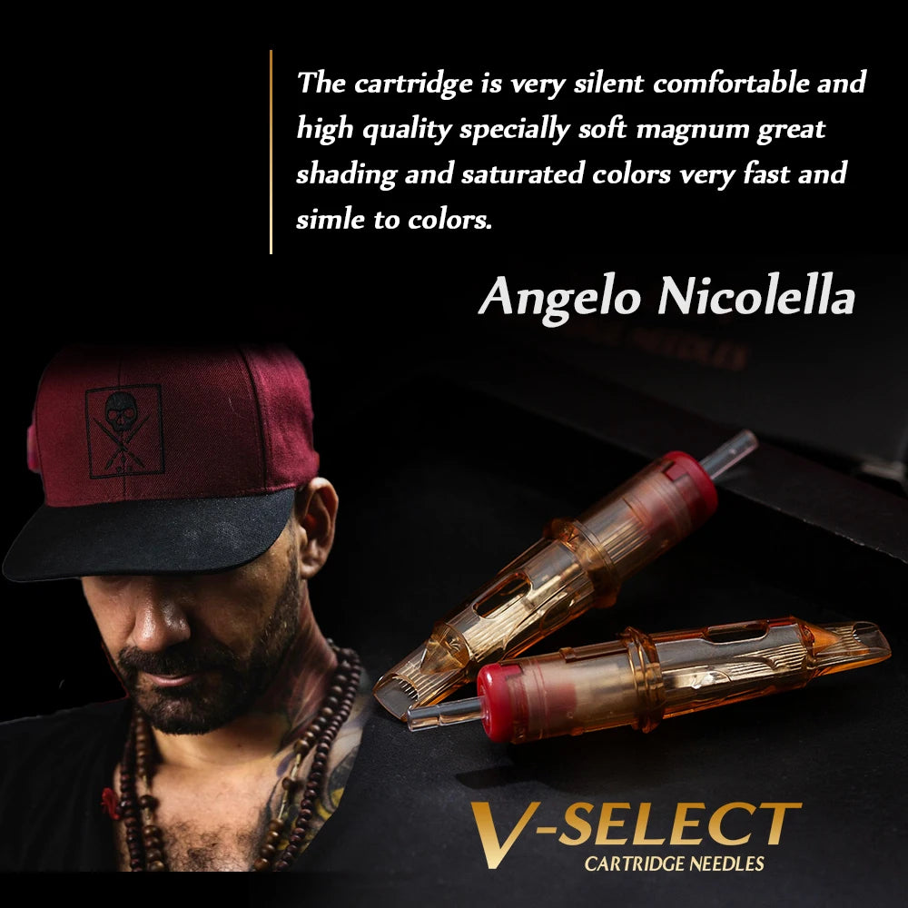 EZ V-Select Tattoo Cartridge Nadeln #10 0,30mm Bugpin Curved Magnum Round Magnum Einweg-Tattoo-Nadeln Zubehör 20 St./Box