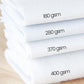 180/200/280/300/320/370/400 g/m² einseitig klebendes Wattevlies aus Baumwolle, cremefarbenes Zwischenfutter, perfekt für Handtaschen, Bastelarbeiten, DIY-Stoffe