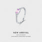 MODIAN 925 Sterling Silber Rosa Mondstein Eleganter Stapelbarer Fingerring Eternity Bands für Damen Weihnachtsgeschenke Feiner Schmuck