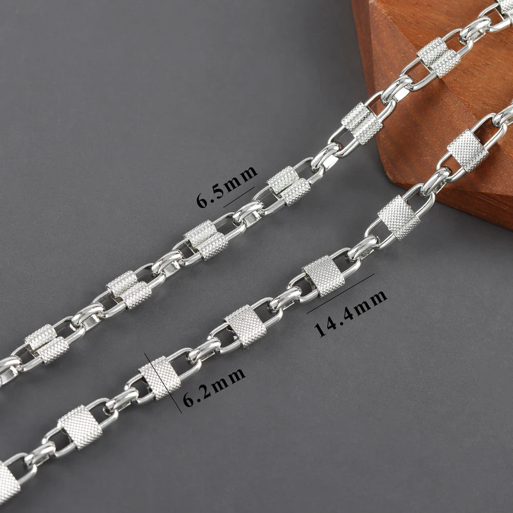 YEGUI C257, DIY-Kette, 18 Karat vergoldet, Kupfer, rhodiniert, Anhänger, Schmuckzubehör, Schmuckherstellung, DIY-Armbandkette, 1m/Los