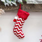 Gestrickte Weihnachtssocke Sockenbeutel Neujahrsgeschenk Bonbontüten Weihnachtsdekorationen für Zuhause Christbaumschmuck Natal