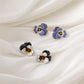Mode Drop Glasur Blume Ohrringe Südkoreas Temperament Süße Elegante Gradient Ohrstecker Mädchen Schmuck Weihnachtsgeschenke
