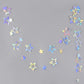 Laser Silber Papier Stern Girlande Banner Happy Birthday Party Dekoration Mädchen Junge Babyparty Hochzeit Wandbehang Dekor