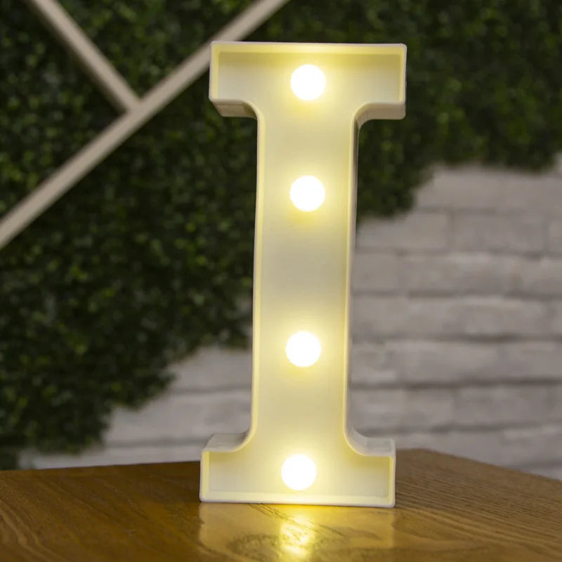 Letter Alphabet LED Lights Luminous Number Lamp Decor Battery Night Light for Home Wedding Birthday Christmas Party Decoration
