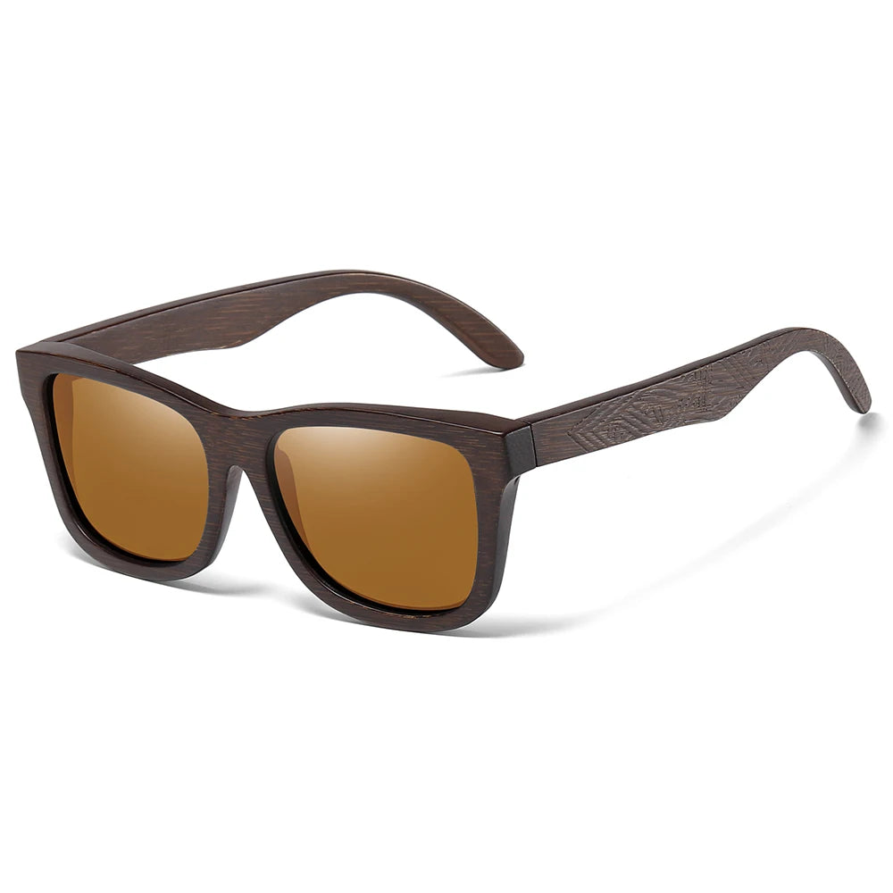 GM Natur Bambus Holz Sonnenbrille Handgemachte Polarisierte Gläser Spiegelbeschichtung Linsen Brille Mit Geschenkbox