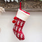 Gestrickte Weihnachtssocke Sockenbeutel Neujahrsgeschenk Bonbontüten Weihnachtsdekorationen für Zuhause Christbaumschmuck Natal