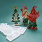 2024 DIY Weihnachts-Set Harzform Silikon Weihnachtsbaum Schneemann Transparent Epoxidharz Ornamente für handgemachte Dekoration