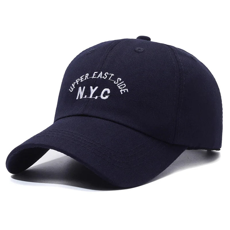 Großhandel Kostenloses individuelles Logo Unisex Denim Hochwertige Dad-Mütze mit gesticktem Logo Baseballkappe für Eltern Strand Klassischer Sport