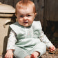 Organic Cotton Bodysuit And Sleeveless Overalls Set Jade Green