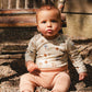 Organic Cotton Onesie Beige Tree Print