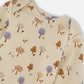 Organic Cotton Onesie Beige Tree Print